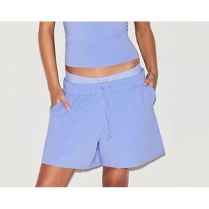 Skims Cotton Jersey Shorts blue violet Sleep Lounge Size Small